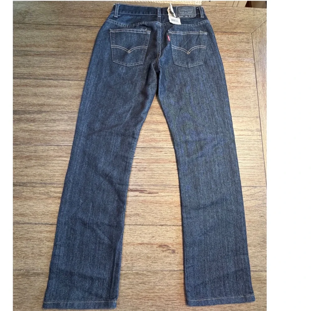 Levis 511 Slim Fit Boys Jeans Size 14 Regular Dark Wash Indigo Denim 27x27 NEW - Picture 3 of 11